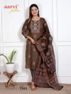 Ajrakh Vol 4 By Aarvi Pure Cotton Kurti With Bottom Dupatta Exporters In India
